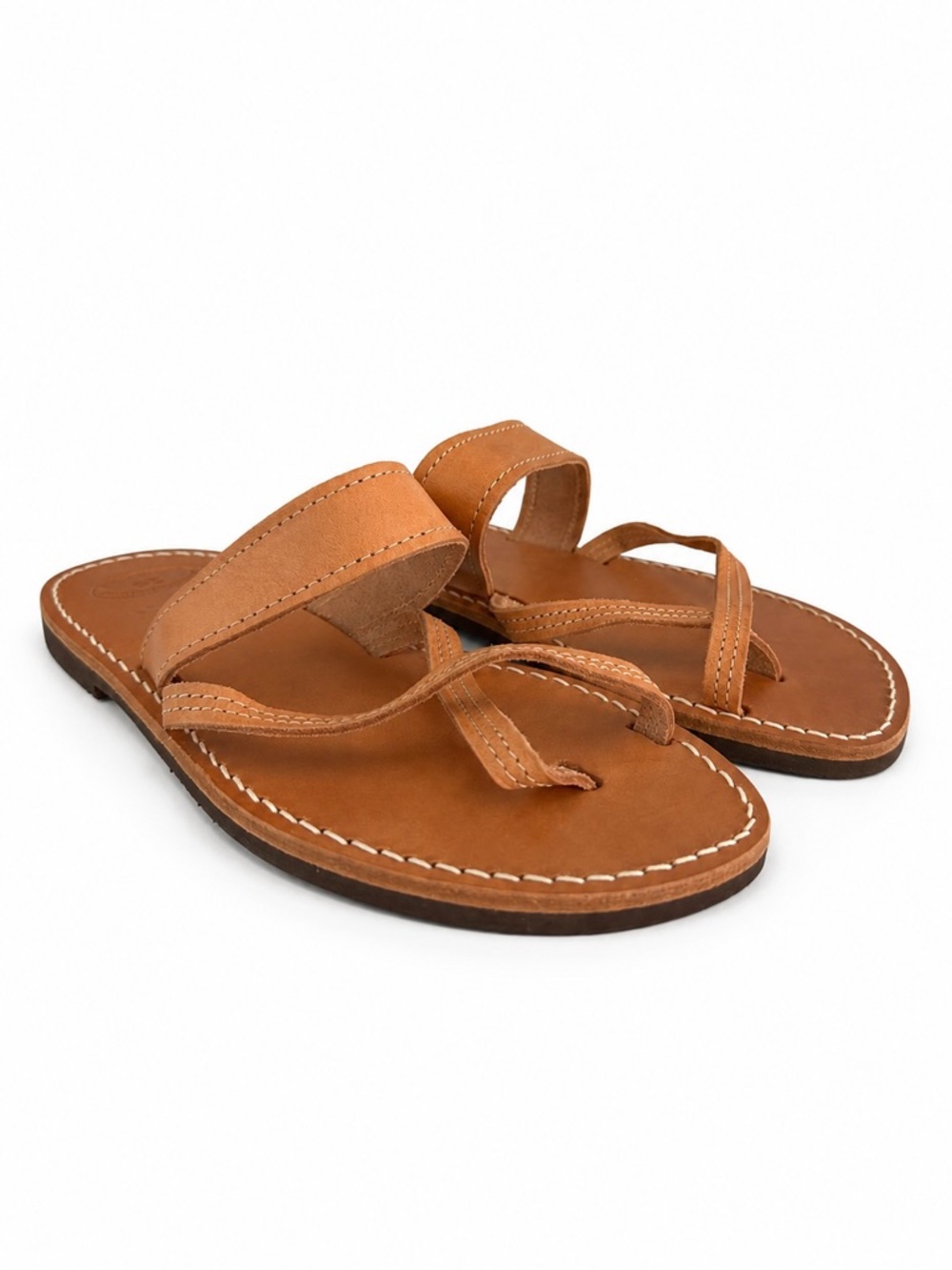 Handmade in Greece Leather Tan Strappy Gree Boho Summer Sandals